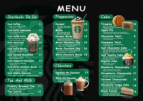 Starbucks Menu - Unofficial on Behance