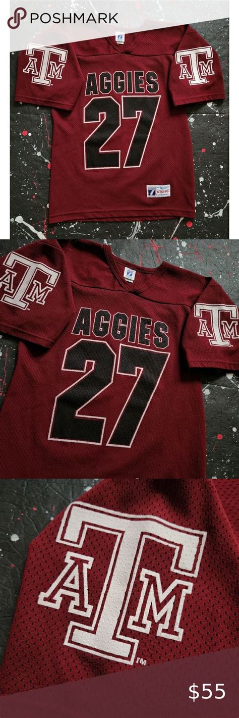 Greg Hill vintage 90s Texas A&M Aggies glossy NCAA college football jersey RARE Ncaa College ...