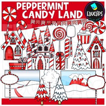 Peppermint Candy Land Clip Art Set {Educlips Clipart} by Educlips