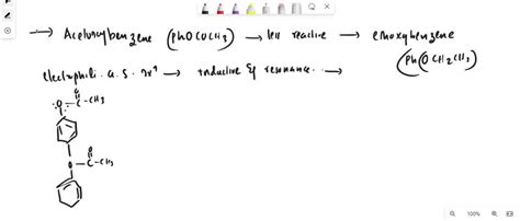 SOLVED: Acetoxybenzene (PhOCOCH3) is much less reactive than ethoxybenzene (PhOCH2CH3) in ...