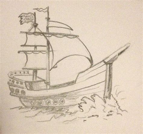 Pencil sketching - Redpeffer's Blog | Ship sketch, Pirate ship drawing, Nautical drawing