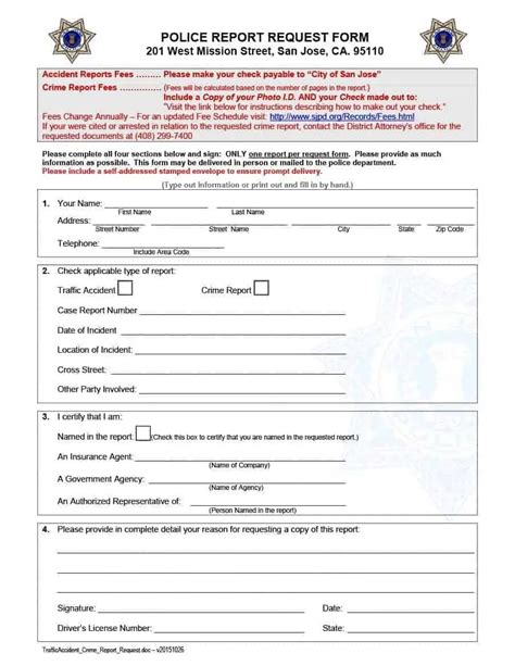 Police Incident Report Template