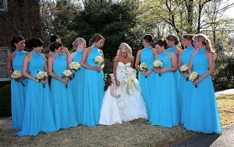 Allure Bridals Style 8950 and Allure Bridesmaids 1261 in Turquoise - Wedding Photography ...