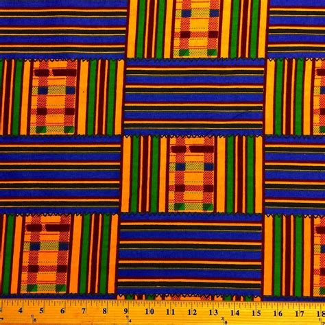 Kente African Print Fabric Cotton Ankara 44 Inches Sold By The Yard ...