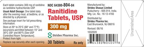 Ranitidine - FDA prescribing information, side effects and uses