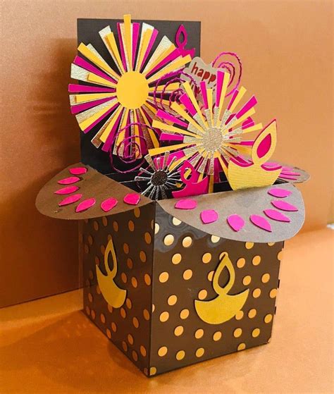 Diwali Card Pop Up with Envelopes | Etsy in 2020 | Pop up box cards ...