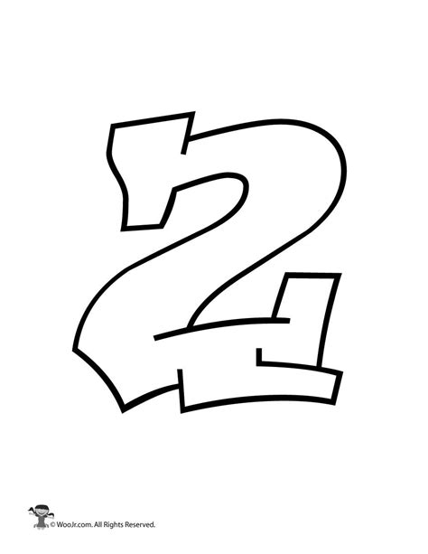 Graffiti Number 2 | Woo! Jr. Kids Activities : Children's Publishing | Graffiti numbers ...