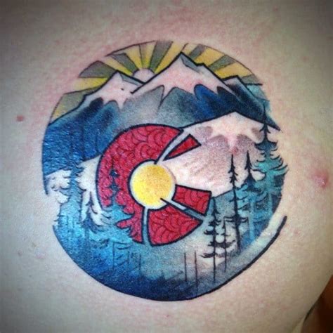 50 Colorado Tattoos For Men - Rocky Mountain Design Ideas