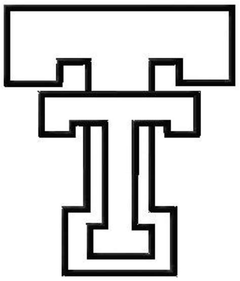 Texas Tech black and White logo for pattern plans | Texas tech logo ...