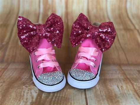 Pink Touch of Bling Converse Sneakers, Little Kids Shoe Size 11-3 | Little Ladybug Tutus