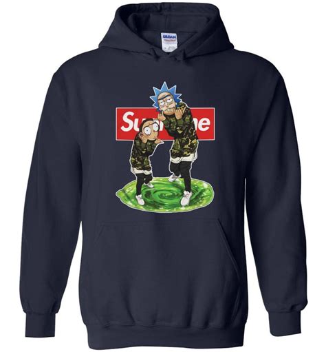 Rick and morty Supreme Hoodie rick morty hooded Sweatshirt schwifty ...