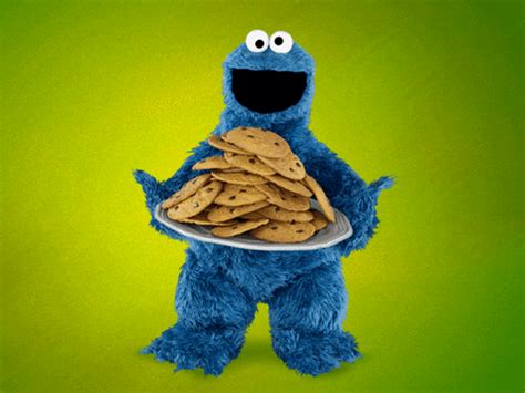 Cookie Monster Stack Of Cookies GIF | GIFDB.com