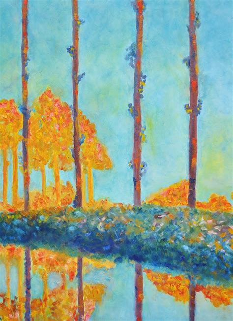 Homage to Claude Monet - Poplars Painting by Marla McPherson - Fine Art America