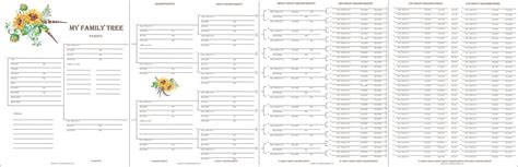 Family – Downloadable – 7 Generations Chart (4 Pages) | Scrapbook Your Family Tree