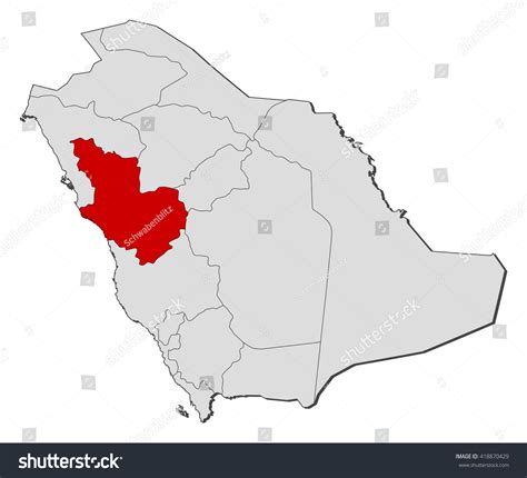 Map - Saudi Arabia, Al Madinah - Royalty Free Stock Vector 418870429 ...