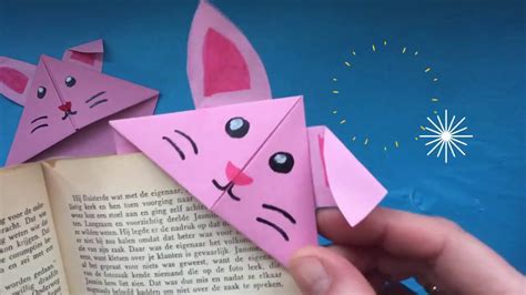 DIY: BOEKENLEGGER VOUWEN MET PAPIER ★ KNUTSELEN MET PAPIER ★ ORIGAMI ...