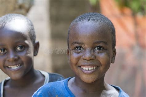 African Young Children on a Street of Zanzibar Island, Tanzania, East ...