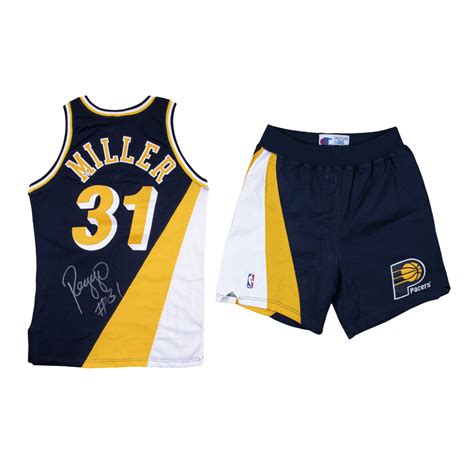 1991-92 Reggie Miller Game Used & Signed Indiana Pacers Flo Jo Road Uniform: Jersey & Shorts Nba ...