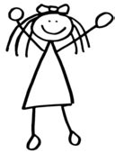 Girl clipart stick figure free images - Cliparting.com