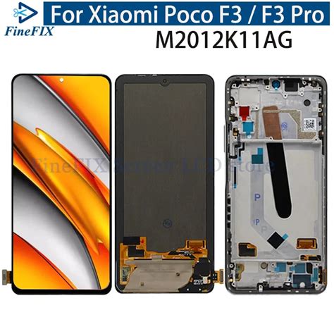 For Xiaomi Poco F3 M2012K11AG LCD Display Screen with Frame Touch Panel Digitizer For Pocophone ...