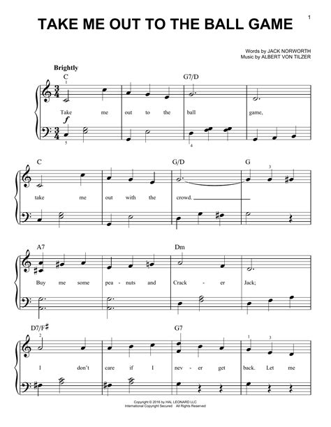 Take Me Out To The Ball Game | Sheet Music Direct