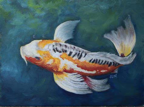 Butterfly Koi I Painting by Sandra Nardone - Pixels