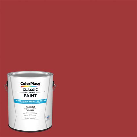 ColorPlace Classic Interior Wall & Trim Paint, Crimson Red, Flat, 1 Gallon - Walmart.com