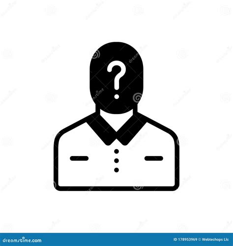 Black Solid Icon for Guess, Who and Question Stock Vector - Illustration of shape, question ...