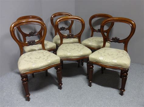 Beautiful Set Of Six Victorian Mahogany Antique Dining