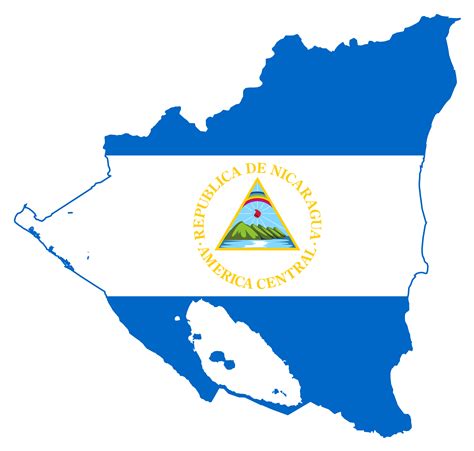 Large flag map of Nicaragua | Nicaragua | North America | Mapsland ...