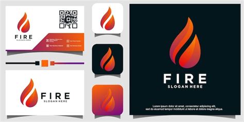 Premium Vector | 3d fire logo design template