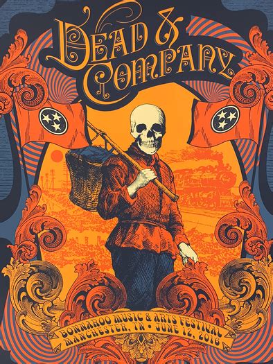 Dead & Company - 2016 Status Serigraph poster Manchester, TN Summer To – Sold Out Posters