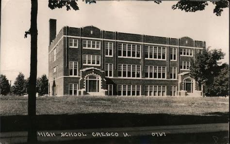 High School Cresco, IA Postcard