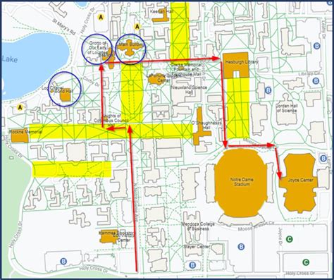 Notre Dame Stadium Parking Map