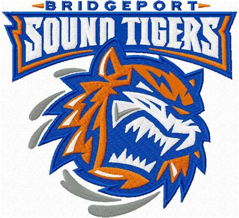 Bridgeport Sound Tigers logo embroidery design