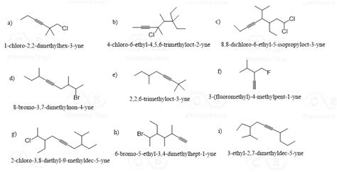 Nomenclature of Alkynes Following the IUPAC rules - Practice Problems