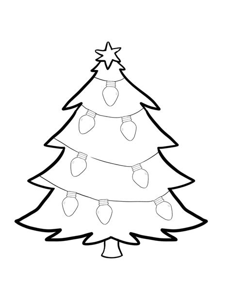 Gran árbol de Navidad para colorear, imprimir e dibujar –ColoringOnly.Com