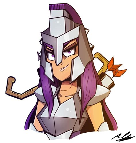 Gladiator Skin Archer Queen - [Art] by Me. : r/ClashOfClans