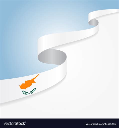 Cypriot flag wavy abstract background Royalty Free Vector