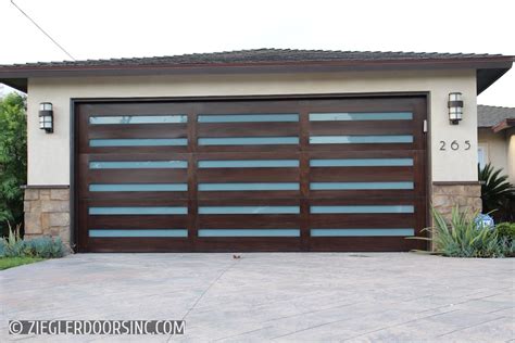 Contemporary Modern Wood Garage Doors - Ziegler Doors, Inc.