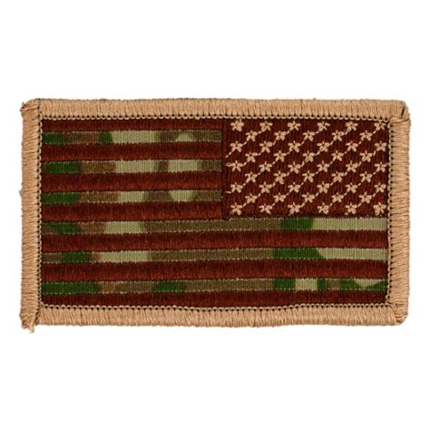 American Flag Patch Multicam w/ VELCRO\®\; brand fastener (Reversed ...