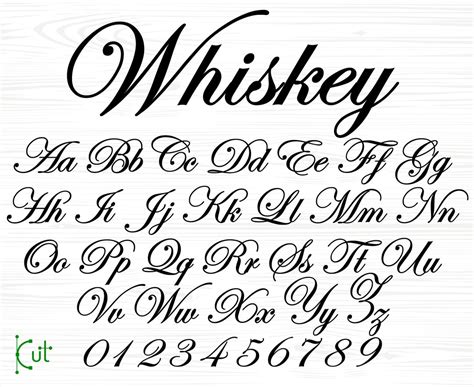 Cursive Whiskey Font Cursive Font Cursive Letters Svg Bourbon Font ...