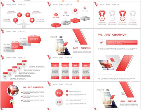 34+ red business lowpoly powerpoint templates | Behance