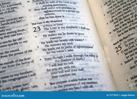 Psalm 23 Bible Verse Stock Photos - Image: 7577843