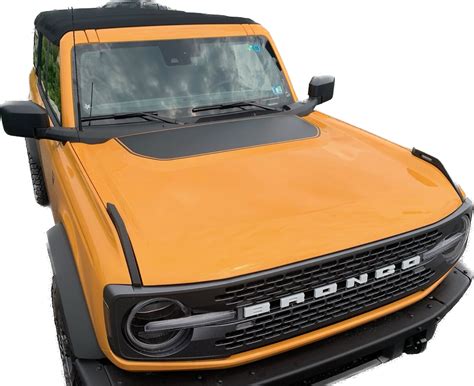 2021 – up Ford Bronco Hood Bump Blackout Graphics Kit Wildtrak Style – Vinyl Stripes, Decals ...