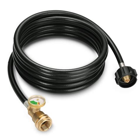 Buy WADEO 12 FT Propane Extension Hose with Gauge, Leak Detector ...