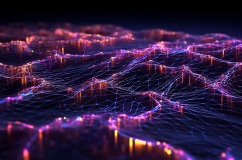 Premium AI Image | Blockchain Cyber Data Flow Generative AI