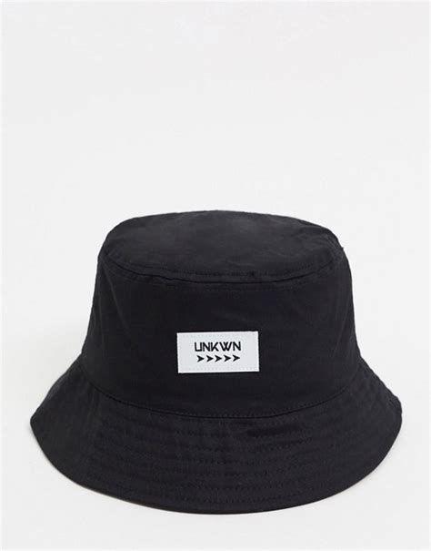 ASOS DESIGN canvas bucket hat with logo in black | ASOS