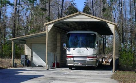 Metal RV Shelter with Boxed Eave Roof | Rv shelter, Rv garage, Rv carports