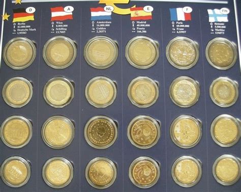 Europe - Euro coin collection first 12 Euro countries, complete, in a ...